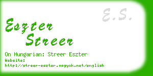 eszter streer business card